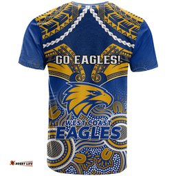 west coast football t shirt eagles aboriginal mix polynesian pattern