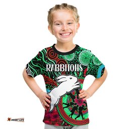custom personalised rabbitohs rugby anzac t shirt aboriginal military and poppy flowers