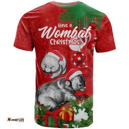 wombat lover t shirt australia merry christmas aboriginal
