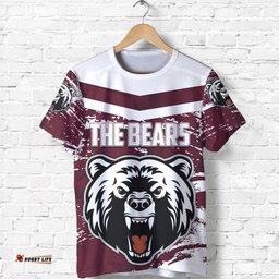 the north sydney bears t shirt painting style