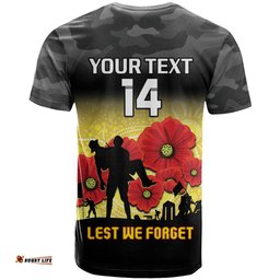 custom richmond football anzac t shirt gallipoli camouflage with poppies
