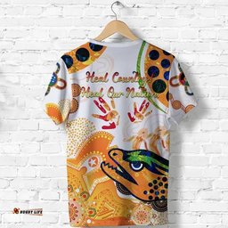 custom personalised parramatta t shirt eels indigenous naidoc heal country! heal our nation white
