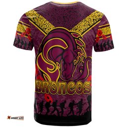 broncos rugby t shirt custom anzac broncos t shirt rlt13