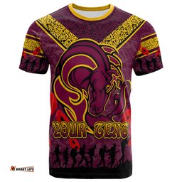 broncos rugby t shirt custom anzac broncos t shirt rlt13