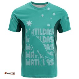 australia soccer matildas custom t shirt turquoise basic gradient