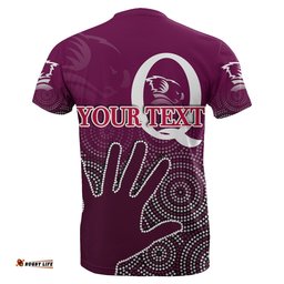custom personalised queensland reds t shirt aboriginal
