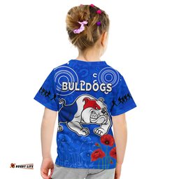 bulldogs anzac 2022 t shirt western dogs aboriginal poppy