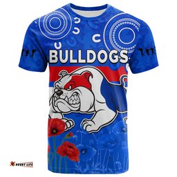 bulldogs anzac 2022 t shirt western dogs aboriginal poppy