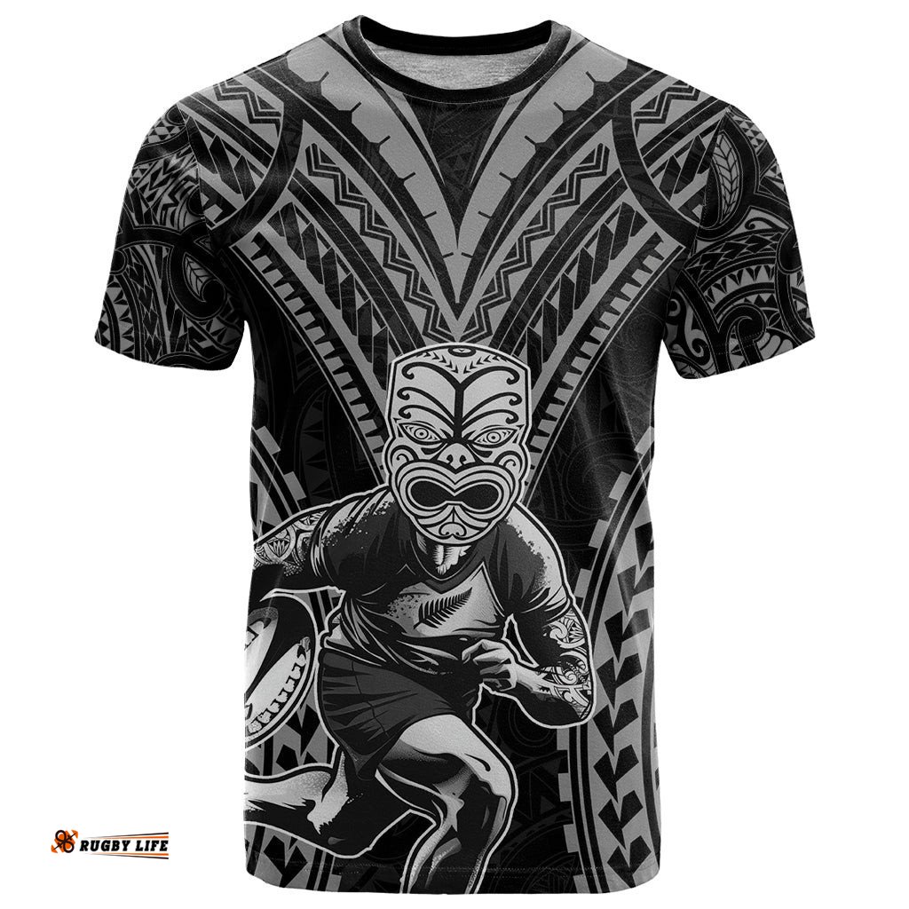 custom new zealand rugby t shirt maori all black warrior tribal tattoo