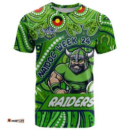 custom australia naidoc week 2024 t shirt canberra raiders mascot keep the fire burning dt02