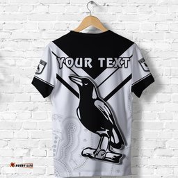 custom personalised the magpies indigenous t shirt 1908 western suburbs