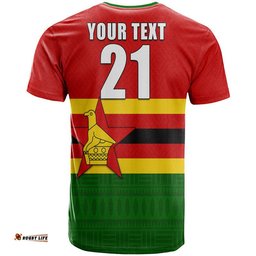 custom personalised the chevrons cricket mix zimbabwe flag and indigenous pattern t shirt