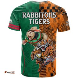 wests tigers and rabbitohs rugby t shirt sporty style
