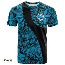 cronulla sutherland sharks t shirt polynesian nrl