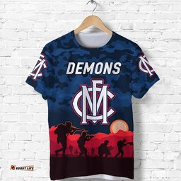 custom personalised melbourne demons anzac t shirt simple style