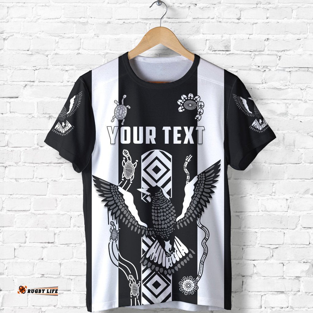 custom personalised pies indigenous t shirt collingwood