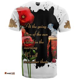 australian anzac t shirt poppy we will remember them