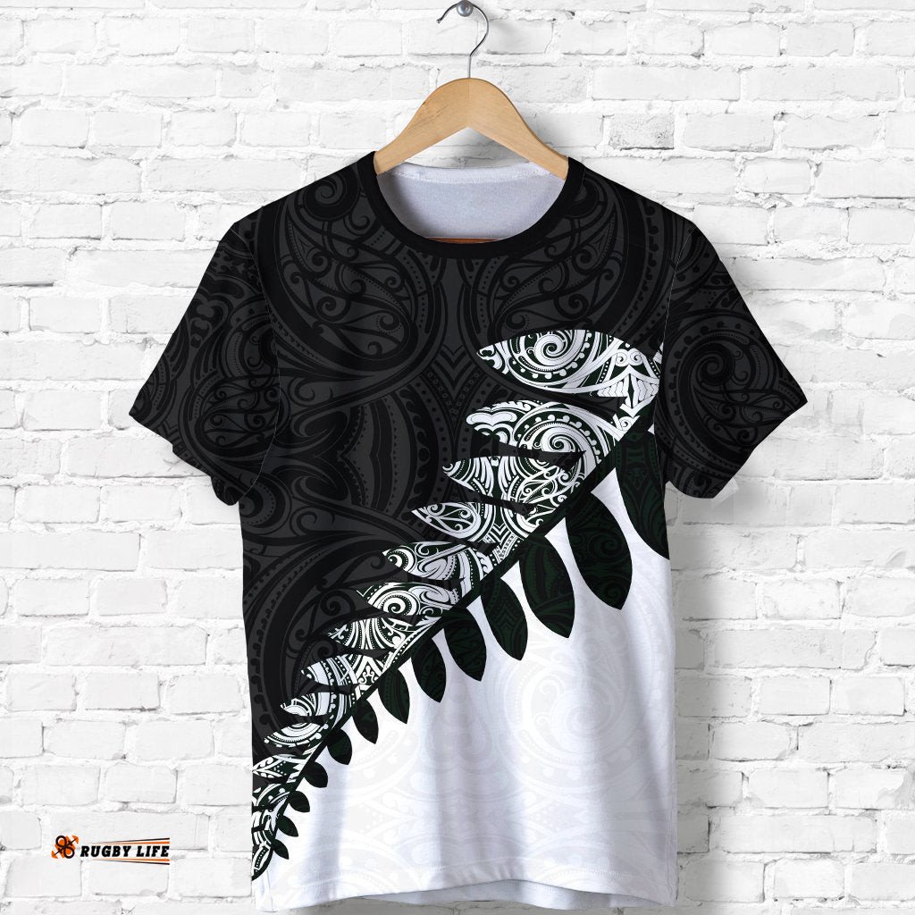 new zealand t shirt maori silver fern black whiteAmazing Aussie