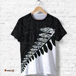 new zealand t shirt maori silver fern black whiteAmazing Aussie