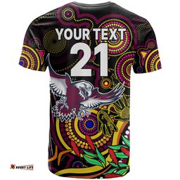 custom sea eagles rugby aboriginal art t shirt naidoc indigenous tribal