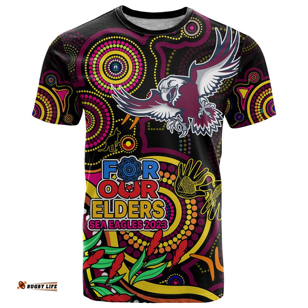 custom sea eagles rugby aboriginal art t shirt naidoc indigenous tribal