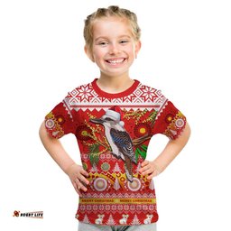 australia t shirt kookaburra mix golden wattle aboriginal art merry christmas