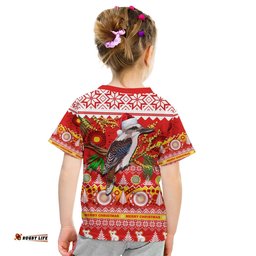 australia t shirt kookaburra mix golden wattle aboriginal art merry christmas