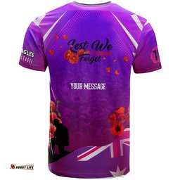 sea eagles rugby t shirt custom sea eagles remembrance day lest we forget poppies t shirt