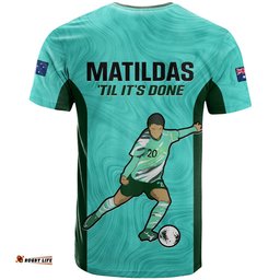 australia soccer t shirt sam kerr matildas world cup turquoise