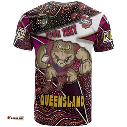 queensland rugby league team t shirt custom queensland maroons with aboriginal patterns state of origin t shirt rlt14