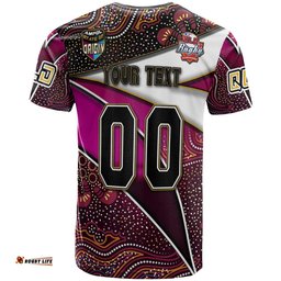 queensland rugby league team t shirt custom queensland maroons with aboriginal patterns state of origin t shirt rlt14