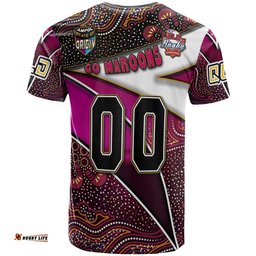 queensland rugby league team t shirt custom queensland maroons with aboriginal patterns state of origin t shirt rlt14