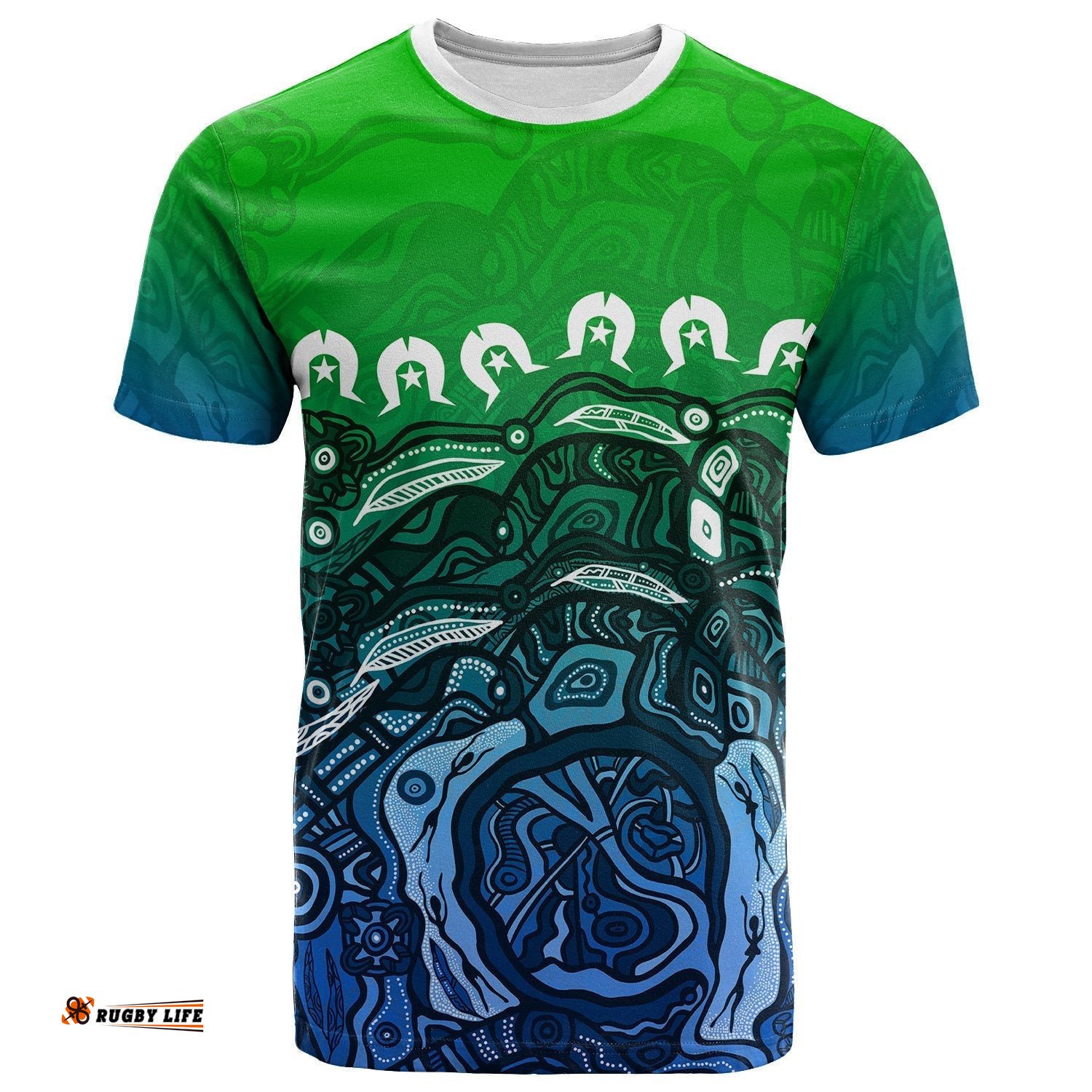 torres strait islands t shirt blue