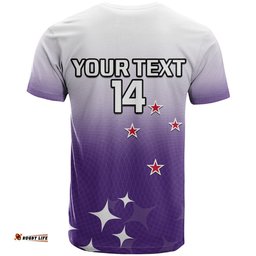 custom text and number aotearoa northern stars netball sporty style t shirt