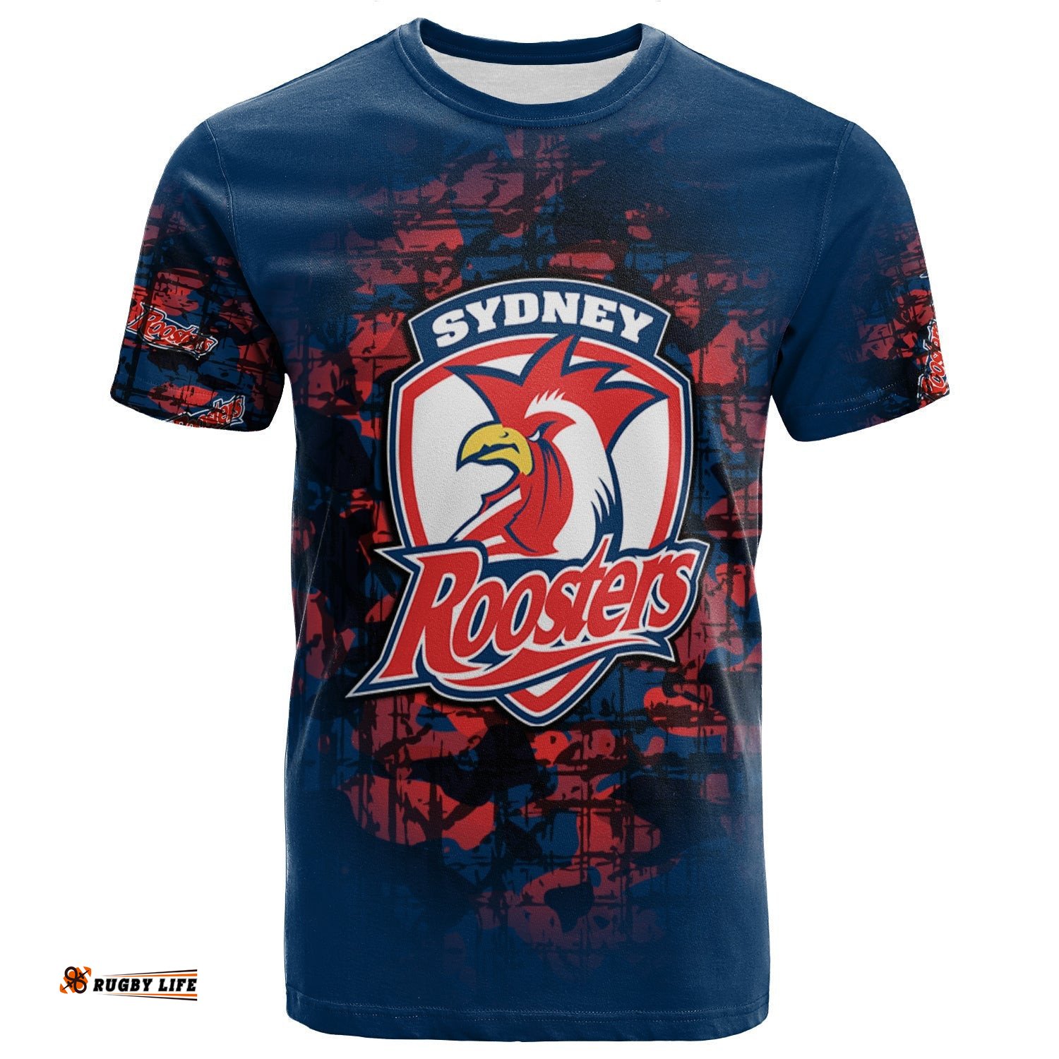 sydney roosters t shirt camouflage vintage nrl 0