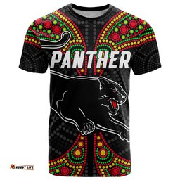 custom text and number panthers liquorice allsorts rugby aboriginal t shirt