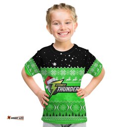 custom personalised thunder cricket t shirt aboriginal merry christmas