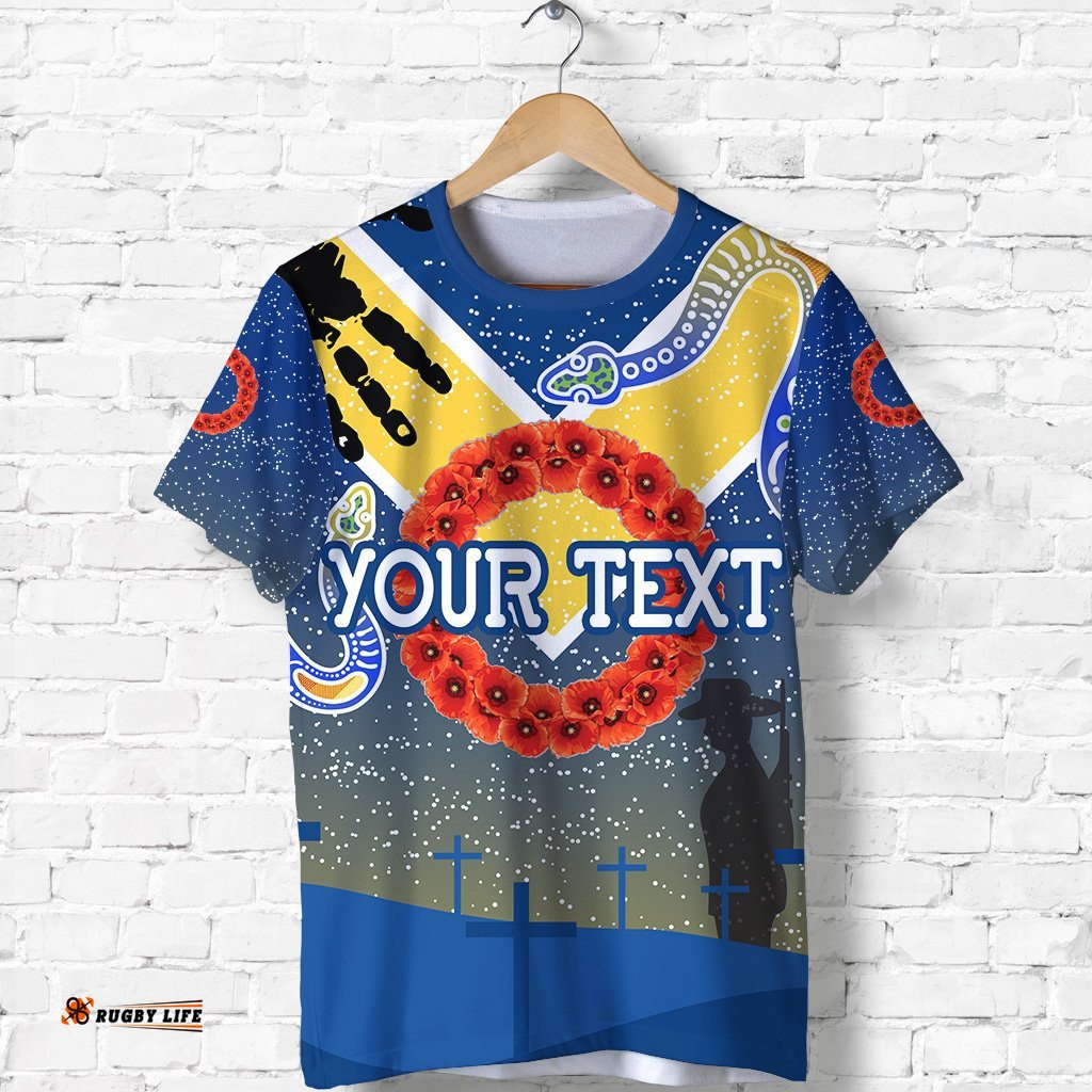 custom personalised parramatta eels anzac t shirt ethnic style