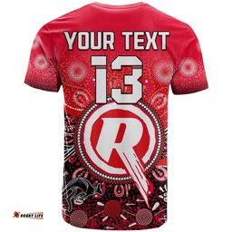 custom text and number melbourne renegades t shirt cricket aboriginal