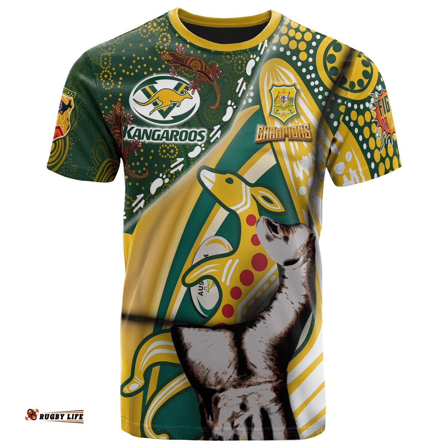 australian kangaroos rugby patronage t shirt custom the kangaroos bloods in my veins indigenous aboriginal t shirt