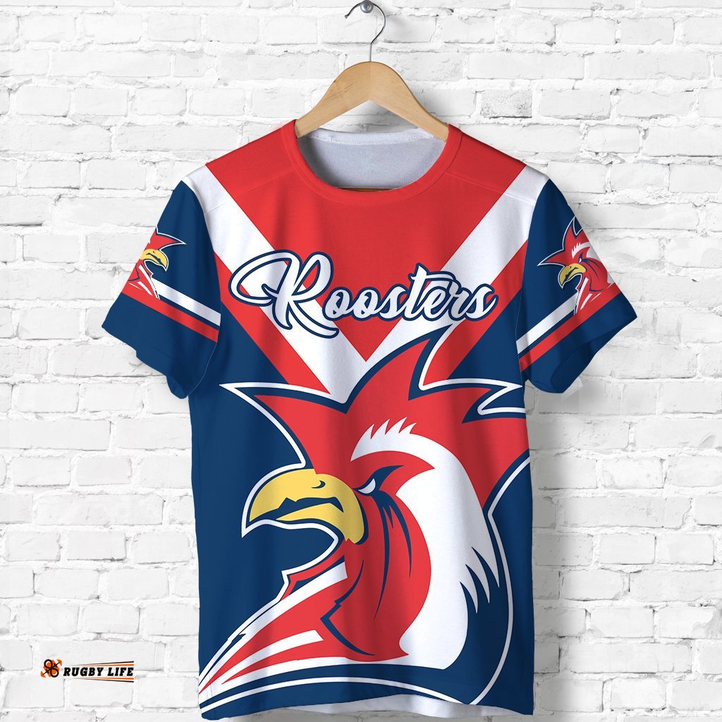 australia roosters t shirt rugby