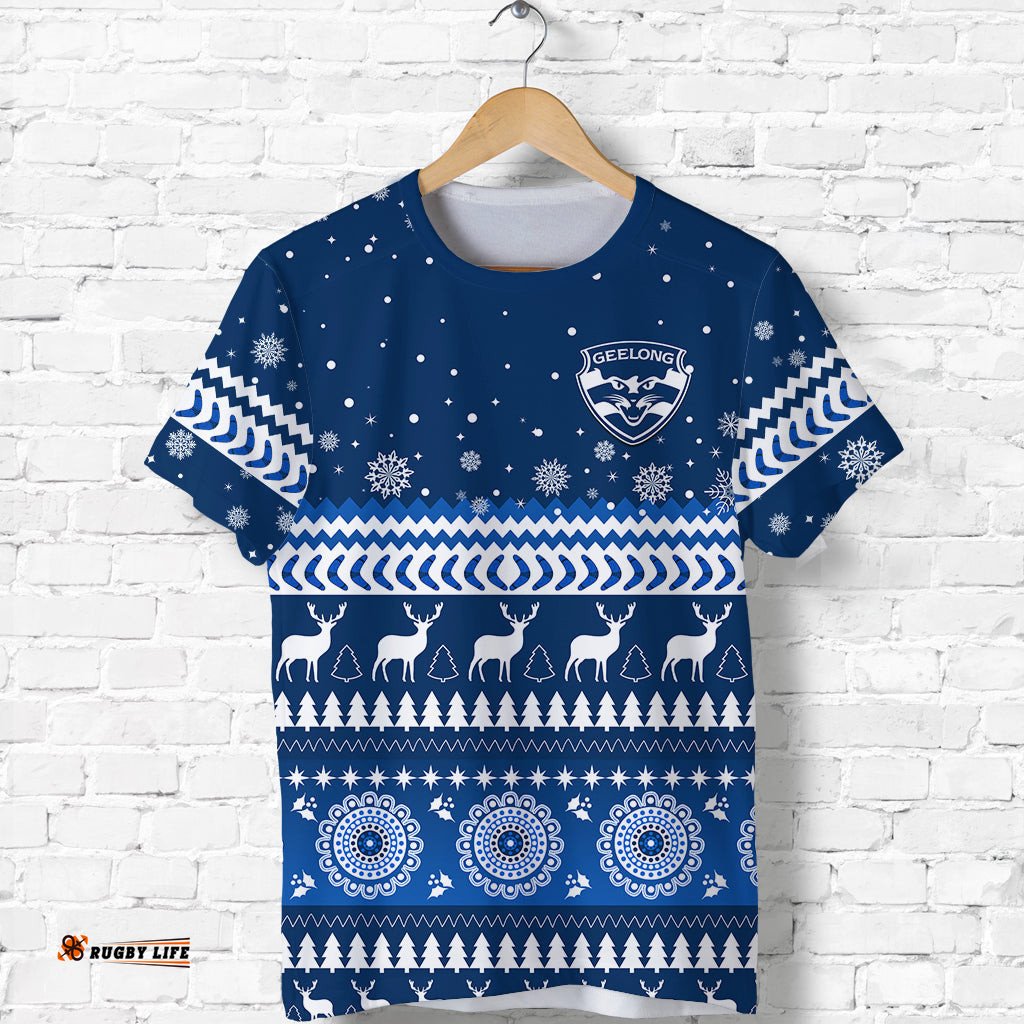 cats christmas t shirt indigenous geelong football