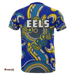 custom personalised parramatta eels t shirt aboriginal rugby style
