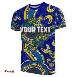 custom personalised parramatta eels t shirt aboriginal rugby style
