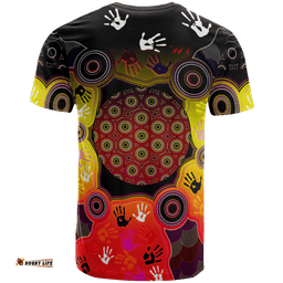 custom aboriginal t shirts indigenous circle dot painting hand art