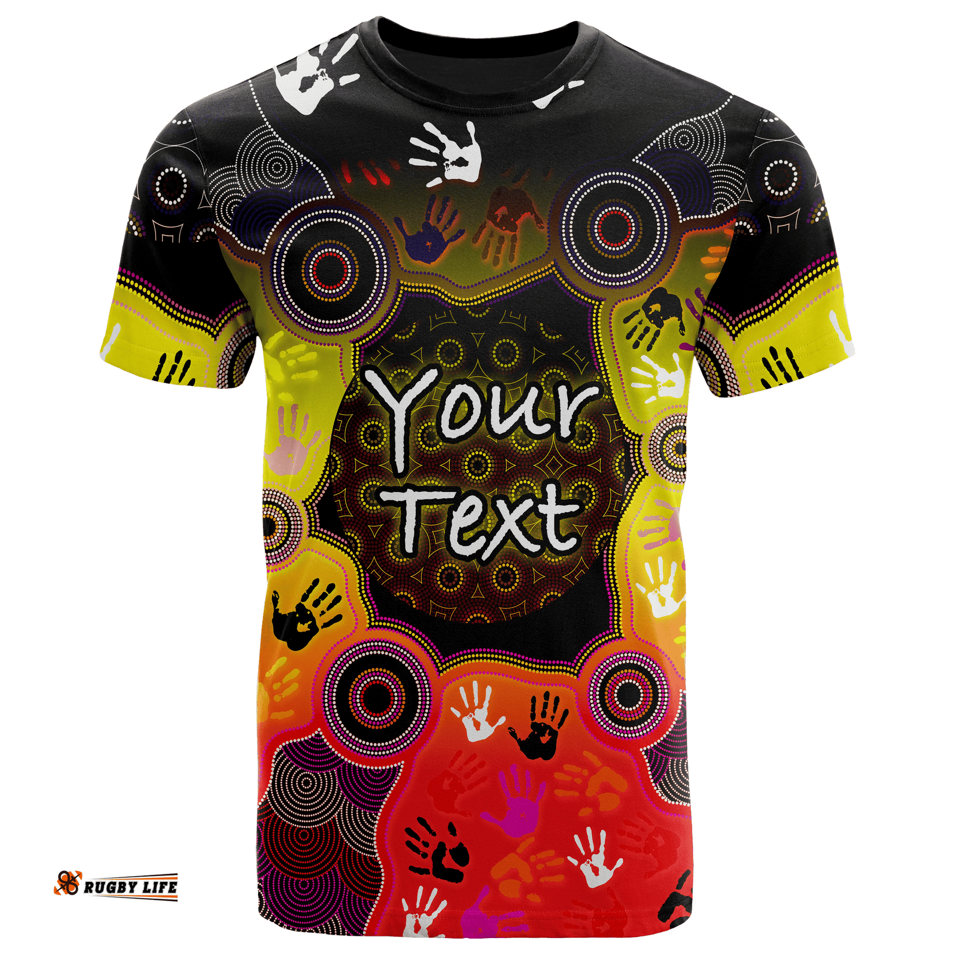 custom aboriginal t shirts indigenous circle dot painting hand art