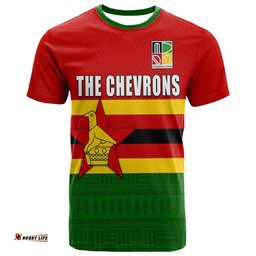 the chevrons cricket mix zimbabwe flag and indigenous pattern t shirt