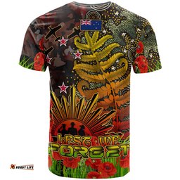 warriors rugby t shirt custom anzac warriors with remembrance poppy and indigenous patterns t shirt