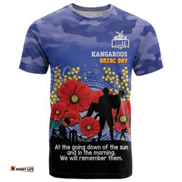 custom kangaroos football anzac t shirt gallipoli camouflage with poppies