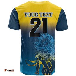 custom sri lanka cricket t shirt with simple lions version